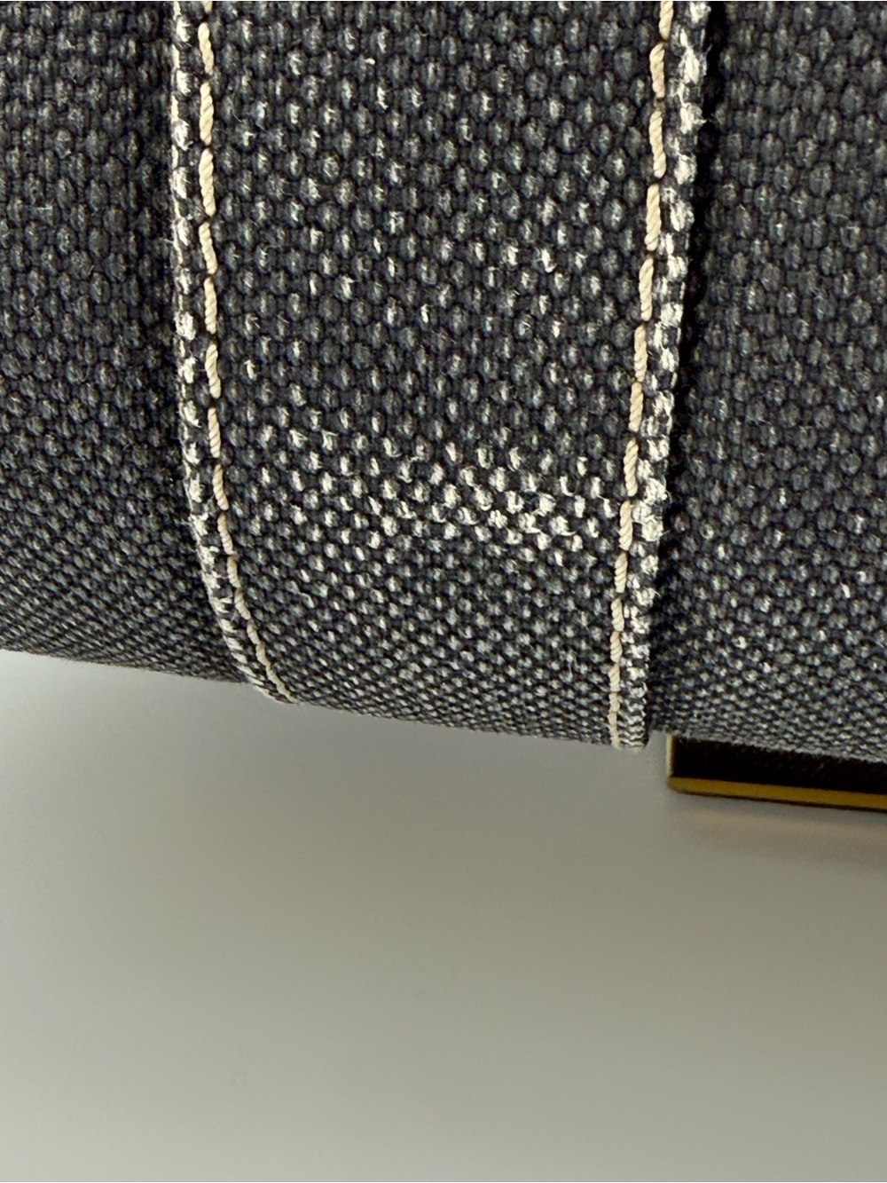 VTG Dooney & Bourke Black Canvas Leather Trim Satchel Bag | Classic Shoulder - Picture 7 of 16